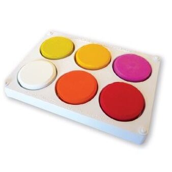 Poster Colours Paint Blocks - Warm (Pack of 6)