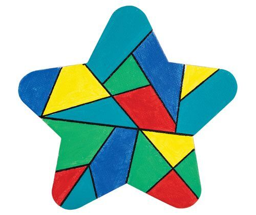 Canvas Board Magnetic 15cm - Star (Pack of 4)