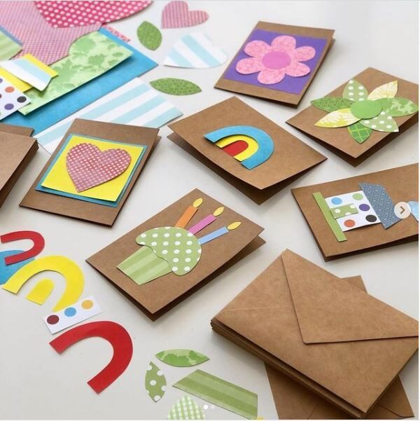 Kraft Card & Envelope - 120 x 170mm Folded (Pack of 20)