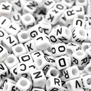 Alphabet Beads - Coloured Cube 8mm (Tub of 1000)