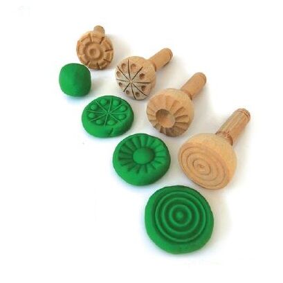 Wooden Dough Stampers (Set of 4)