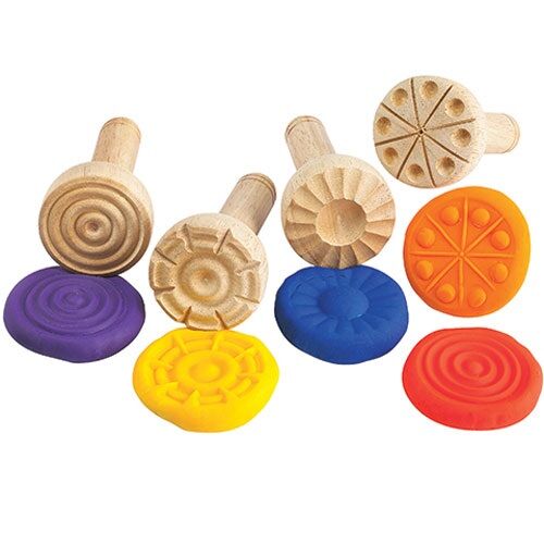 Wooden Dough Stampers (Set of 4)