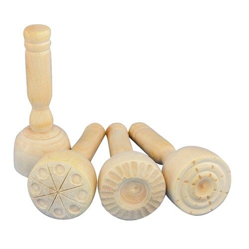 Wooden Dough Stampers (Set of 4)