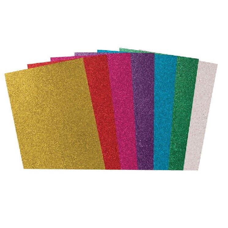 Glitter Paper - A4 Assorted: 160 gsm (Pack of 50)