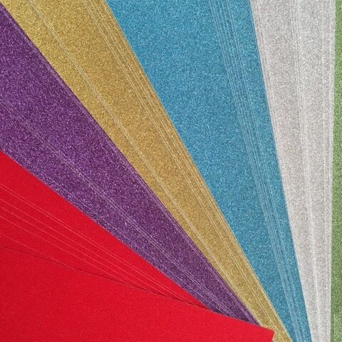 Glitter Paper - A4 Assorted: 160 gsm (Pack of 50)