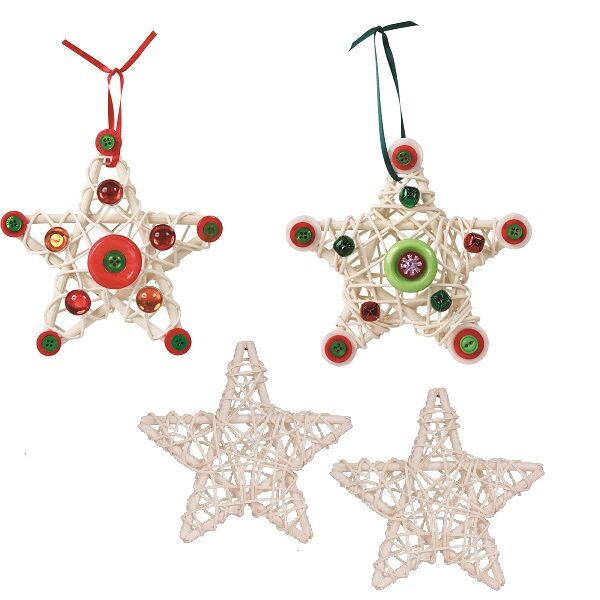 Natural Mesh Star 12cm (Pack of 10)