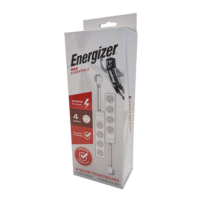 Energizer 4-Port Powerboard2PK [HT-PBAU04A-2PK]
