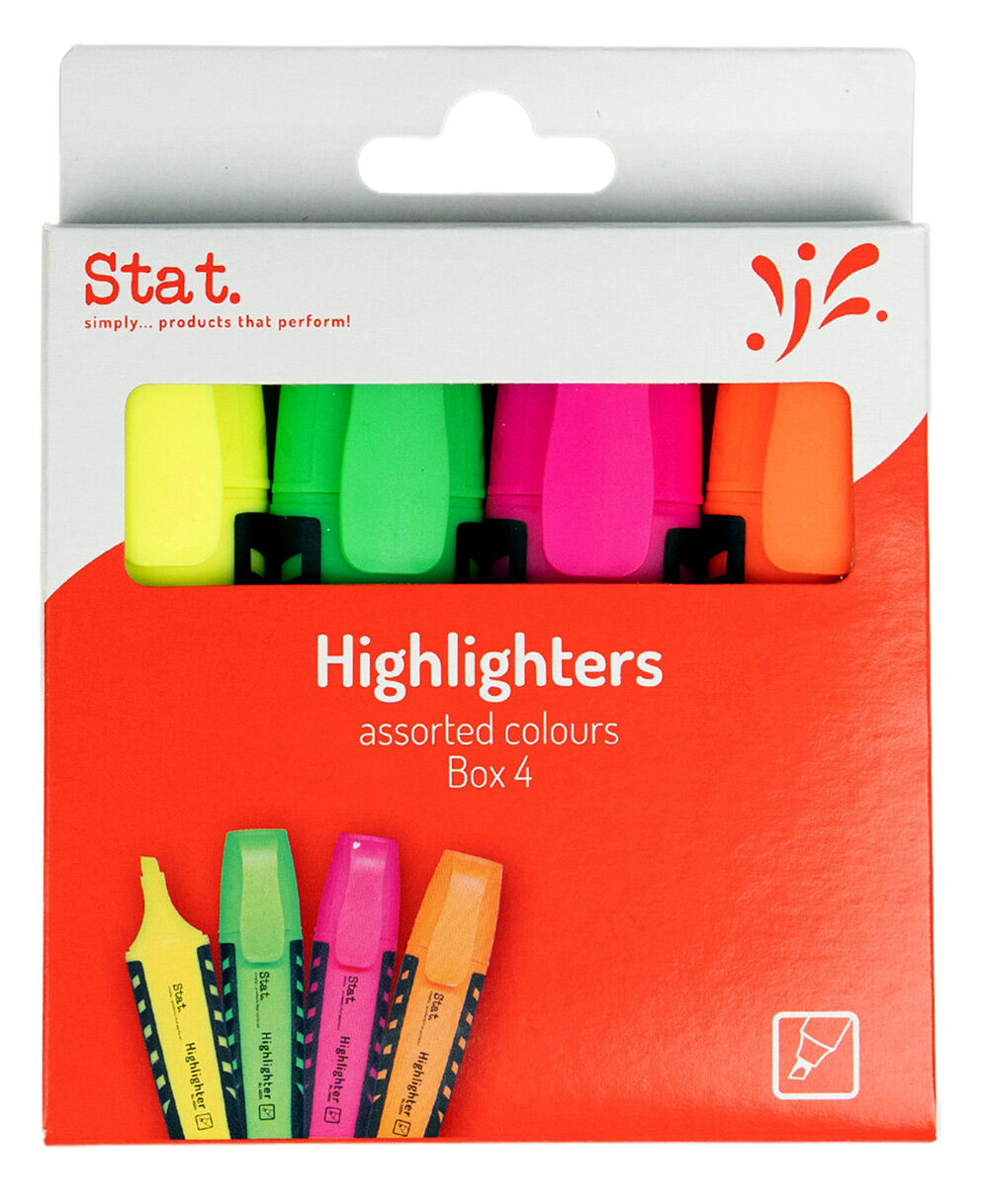 Stat Highlighter - Assorted (Wallet of 4)