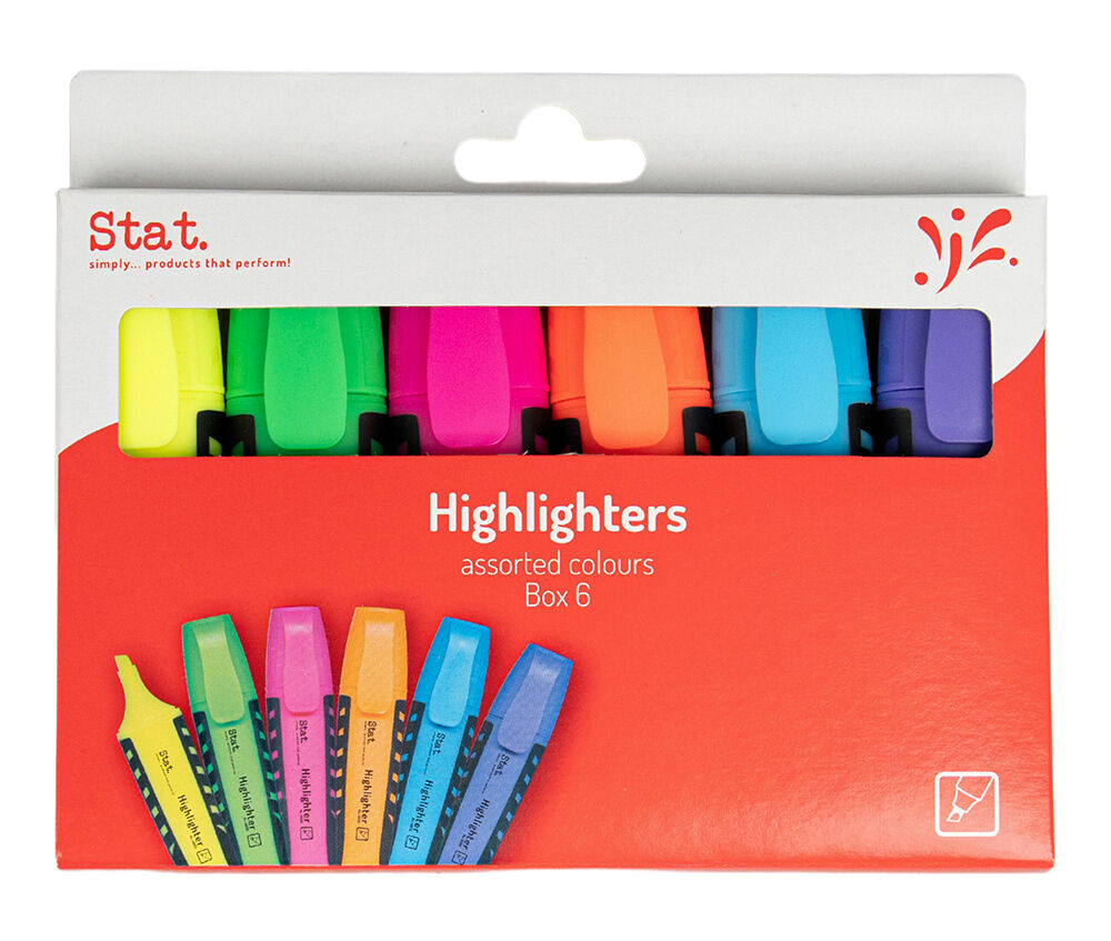 Stat Highlighter - Assorted (Wallet of 6)
