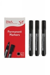Stat Permanent Marker - 2.0mm Bullet Nib: Black (Box of 12)