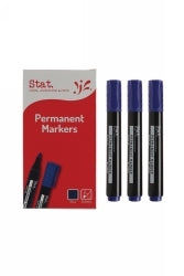 Stat Permanent Marker - 2.0mm Bullet Nib: Blue (Box of 12)