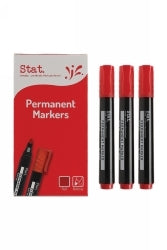 Stat Permanent Marker - 2.0mm Bullet Nib: Red (Box of 12)