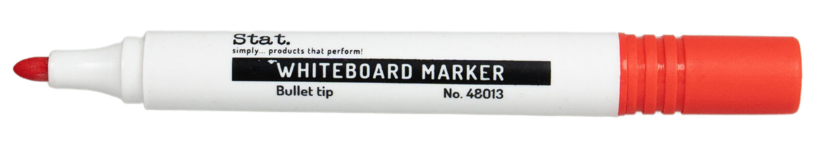 Stat Whiteboard Marker - 2.0mm Bullet Nib: Red (Box of 12)