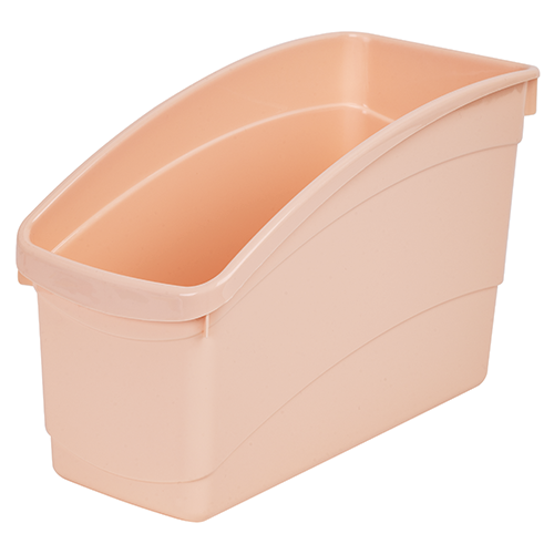 Plastic Book and Storage Tub - Coral