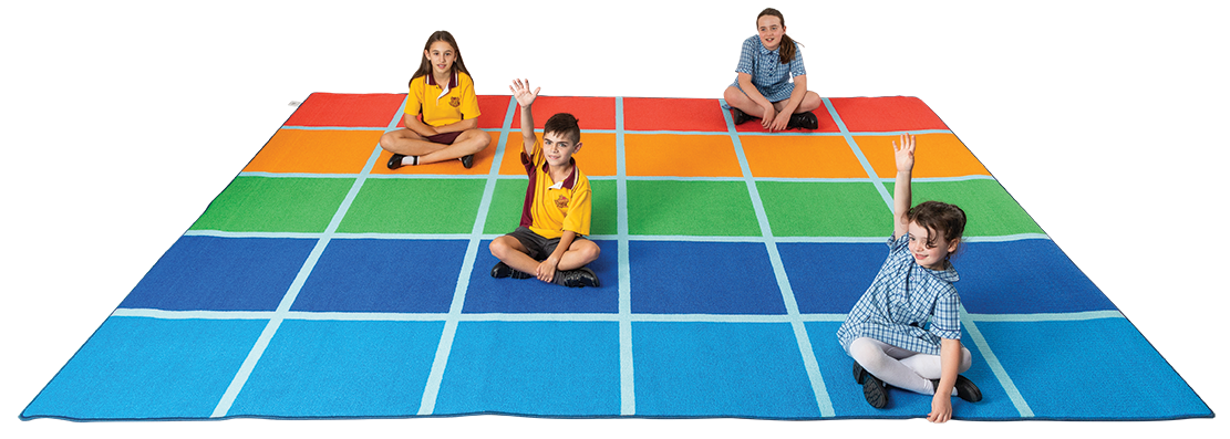 Fun Colour Blocks 30 Place Rug