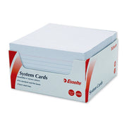 Esselte System Cards 127X76mm (5X3) - White (Pack of 500)