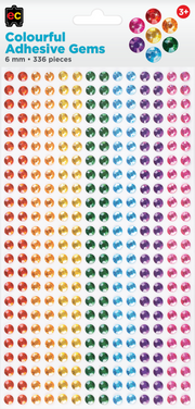 Adhesive Gems Colourful 336pcs