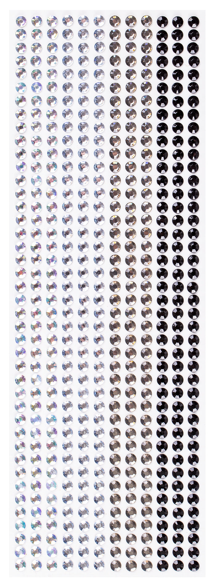 Mixed Adhesive Gems Silver 504pcs - view 3