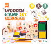 EC Wooden Stamp Set (51 Pieces) - All About Animals
