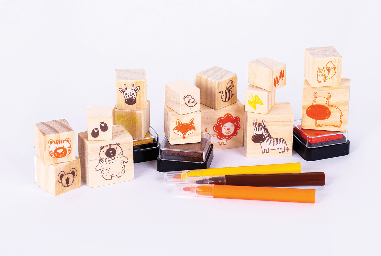 EC Wooden Stamp Set (51 Pieces) - All About Animals
