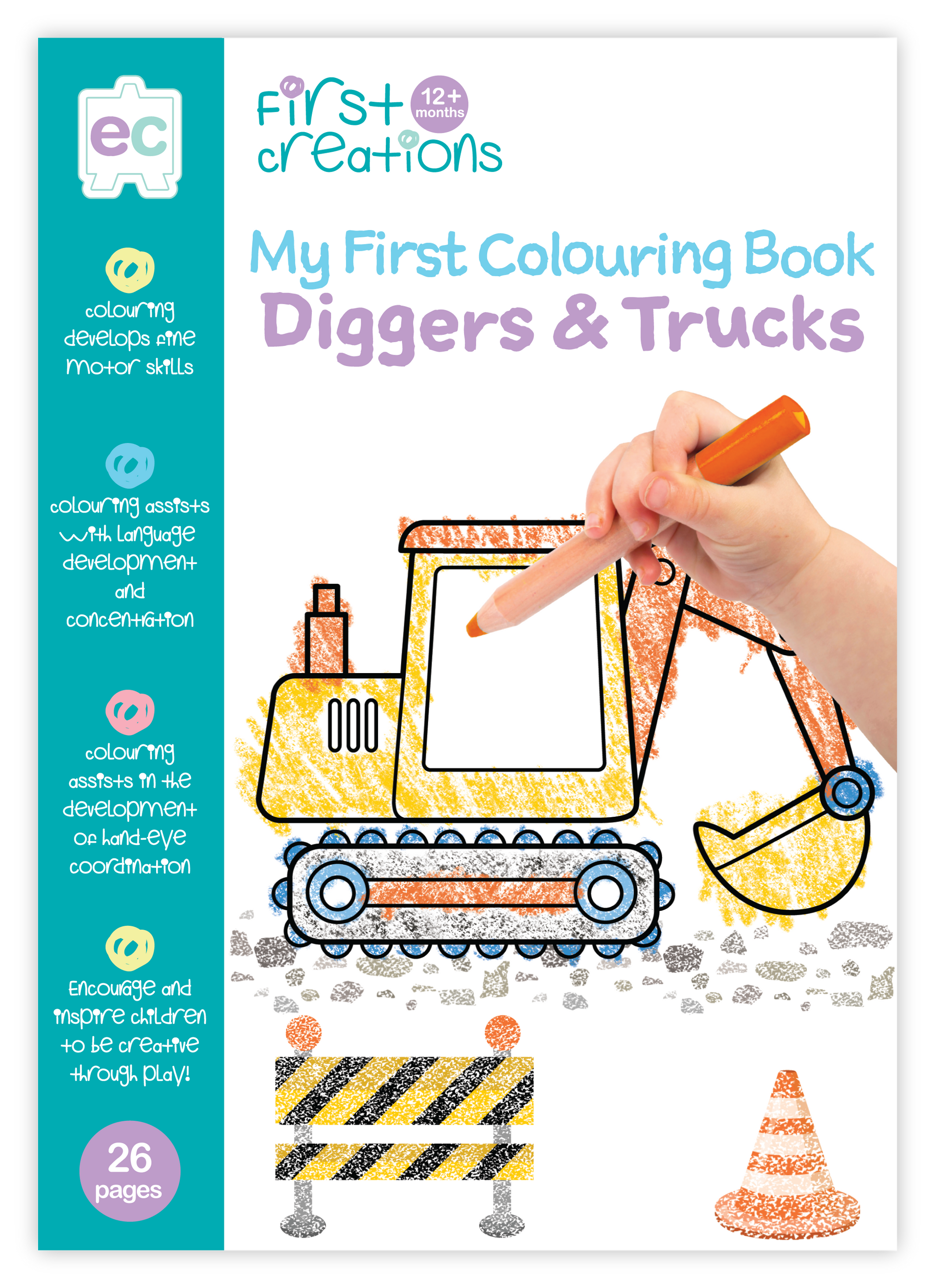 My First Colouring Book - Diggers & Trucks