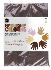 Friendship Colour Felt Sheets - Pack of 30