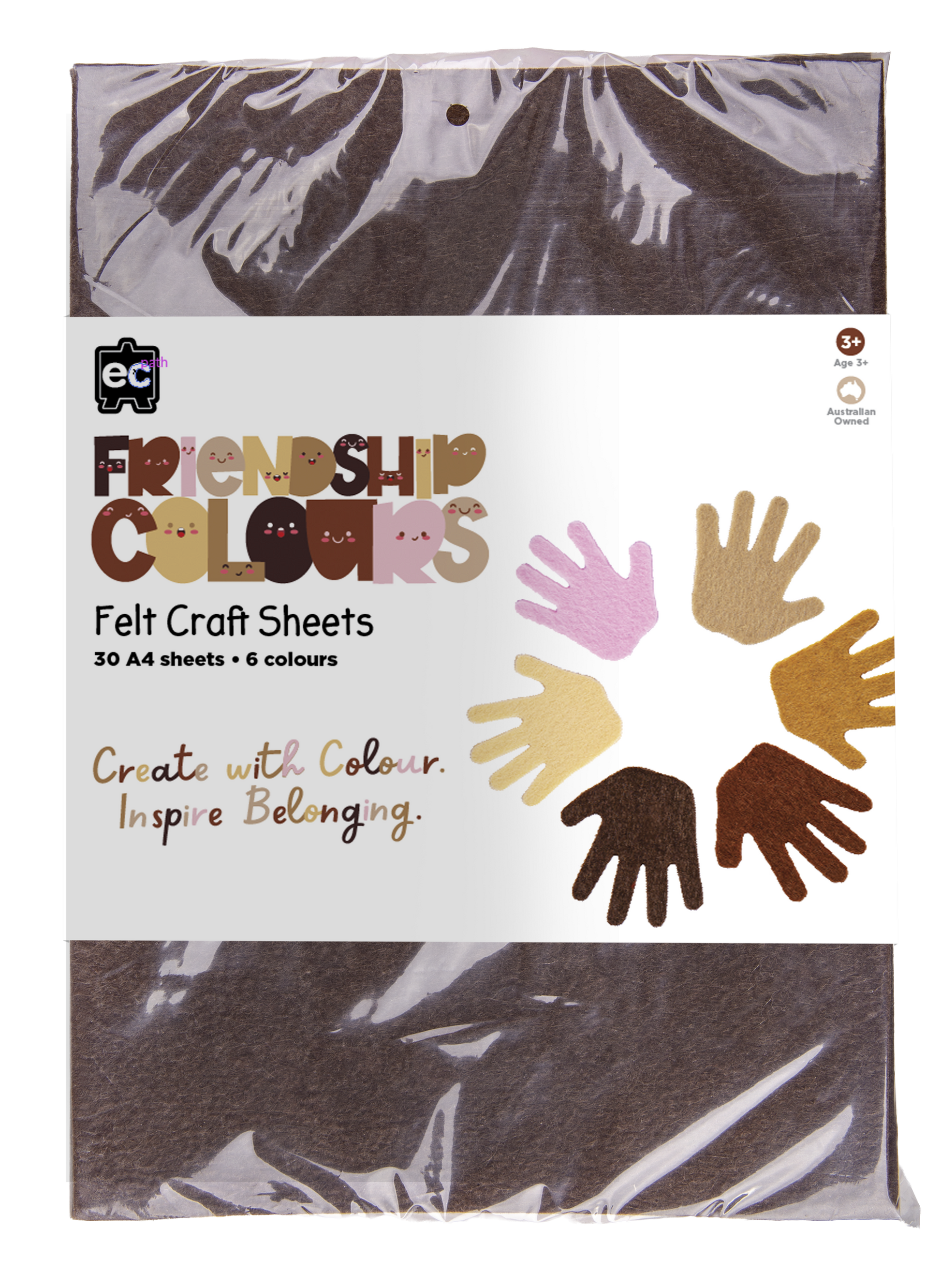 Friendship Colour Felt Sheets - Pack of 30