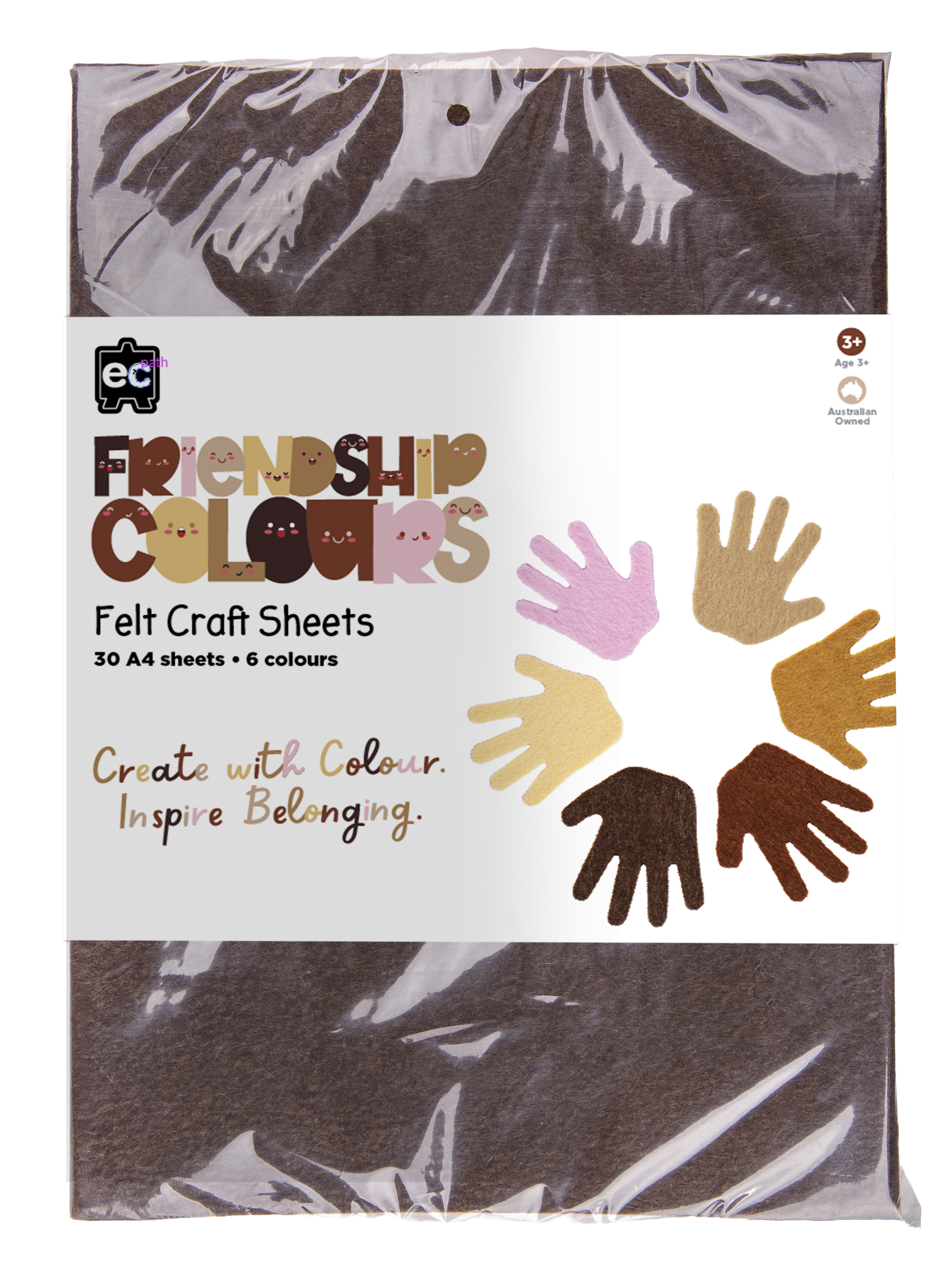 Friendship Colour Felt Sheets - Pack of 30