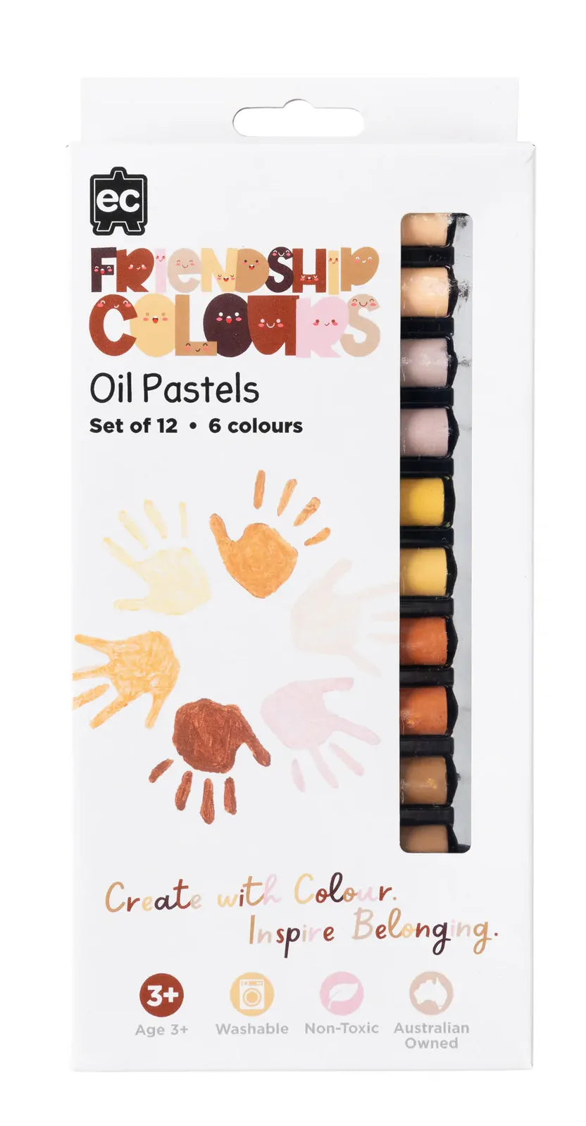 Friendship Colours Oil Pastels - Pack of 12