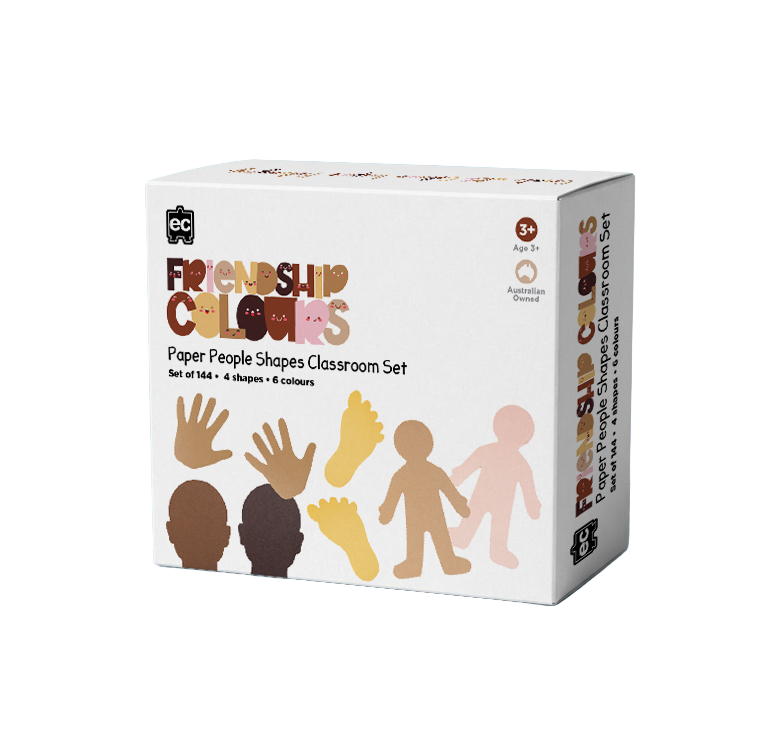 Friendship Colour Paper People Shapes - Class Pack