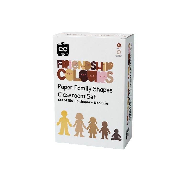 Friendship Colour Paper Family Shapes - Pack of 150
