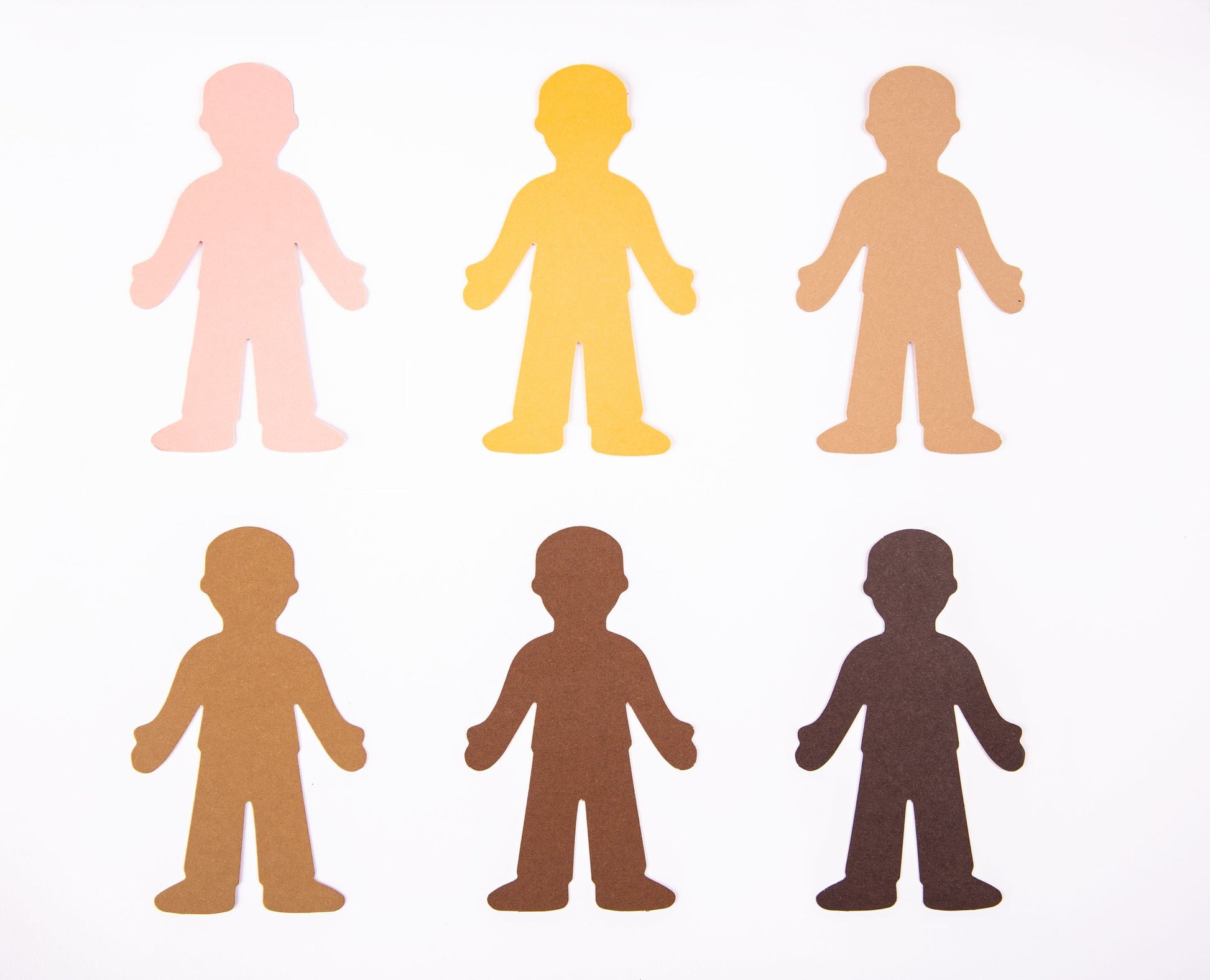 Friendship Colour Paper People Shapes - Pack of 30