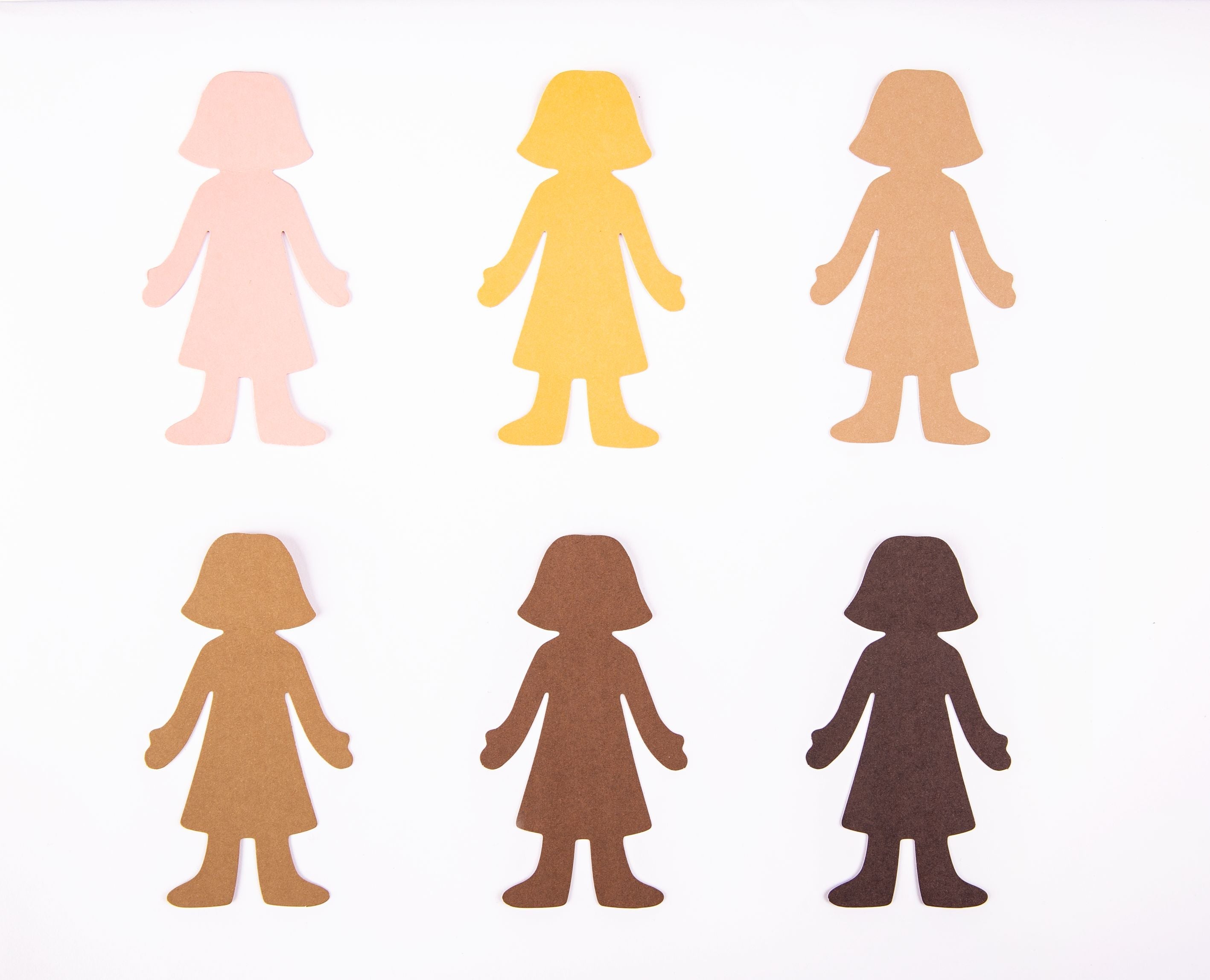 Friendship Colour Paper Family Shapes - Pack of 150