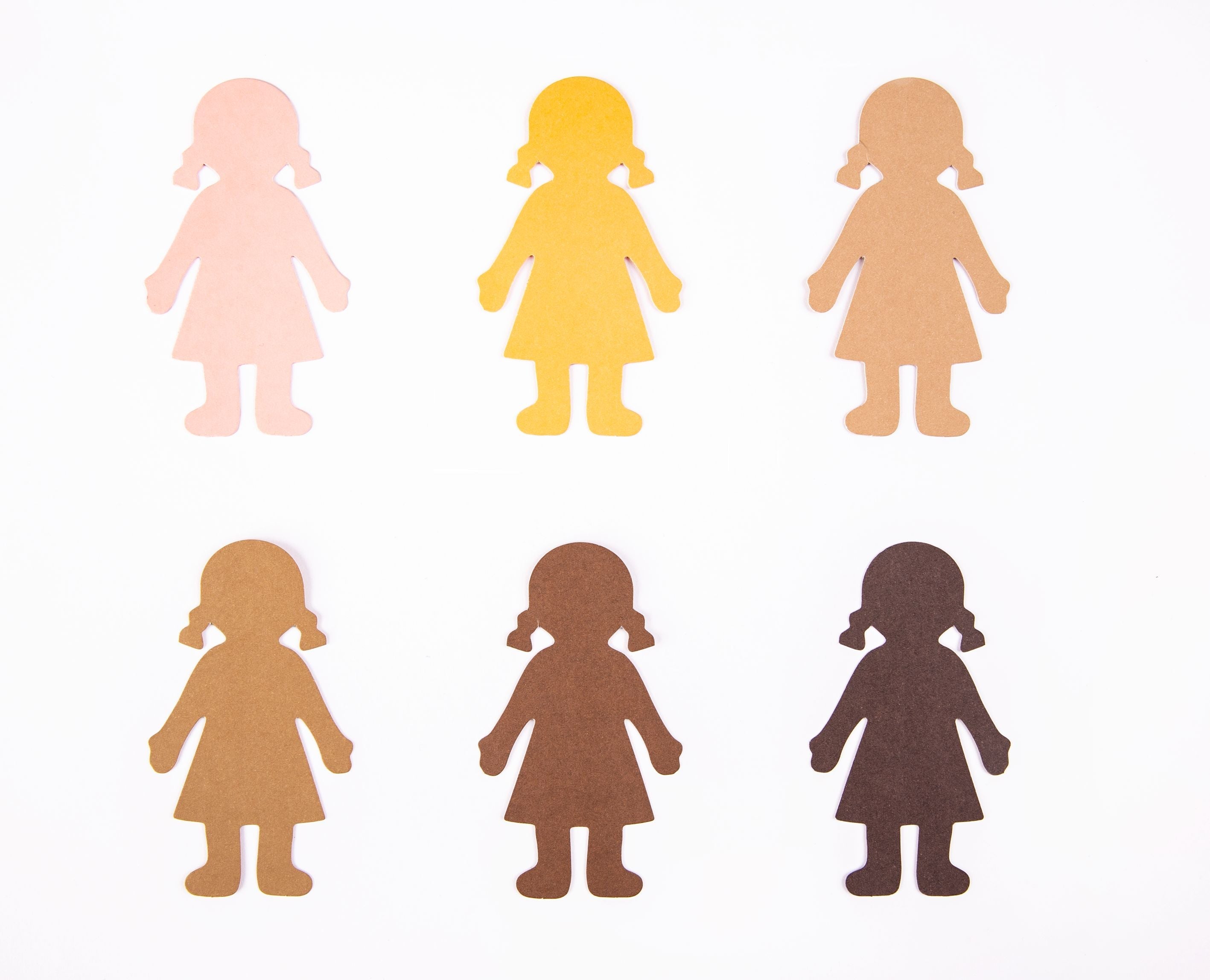 Friendship Colour Paper Family Shapes - Pack of 150