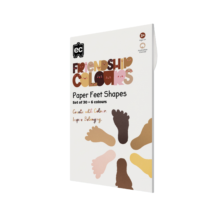 Friendship Colour Paper Feet - Pack of 30
