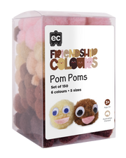 Friendship Colour Pom Poms - Pack of 150
