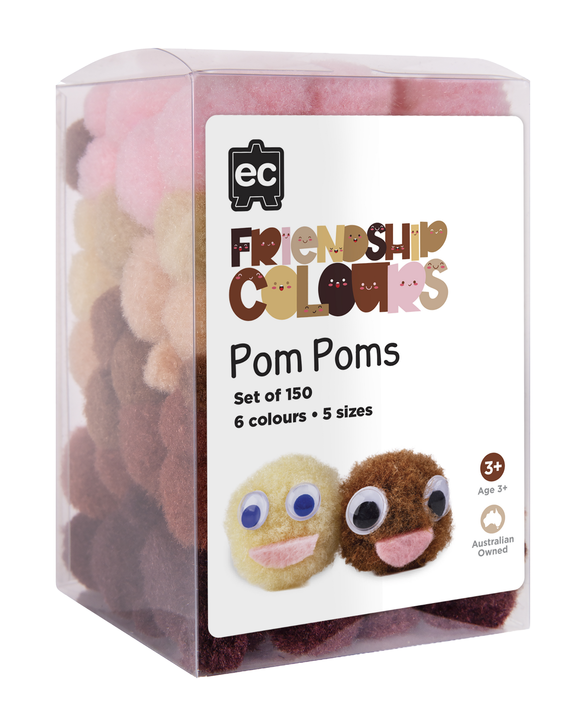 Friendship Colour Pom Poms - Pack of 150