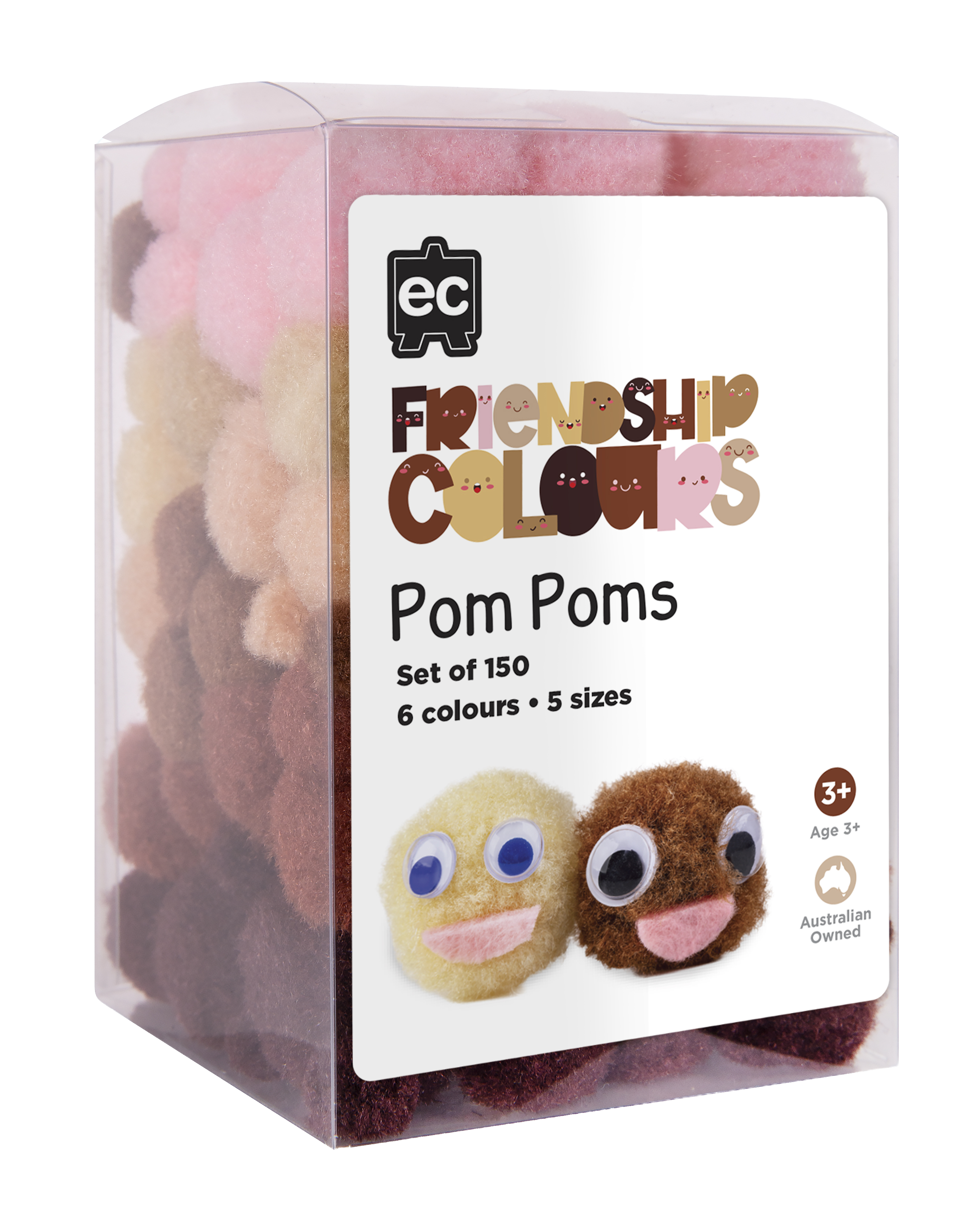 Friendship Colour Pom Poms - Pack of 150
