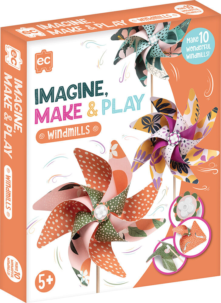 Imagine, Make & Play Wonderful Windmills - Pack of 10