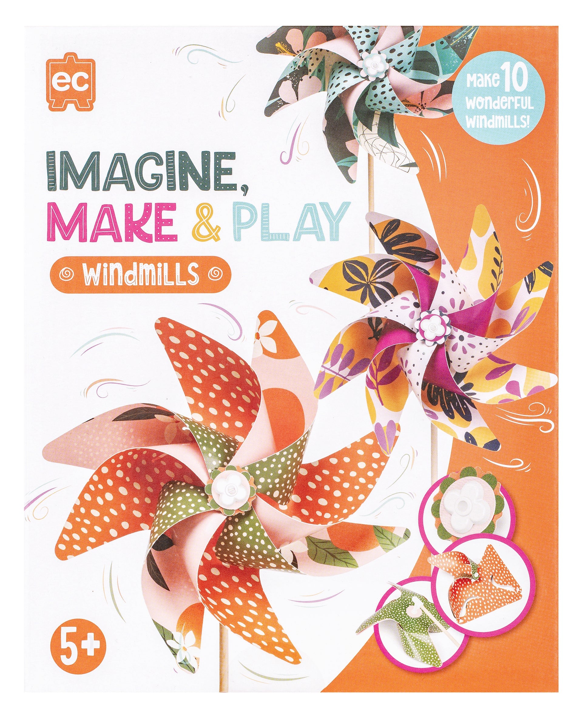 Imagine, Make & Play Wonderful Windmills - Pack of 10