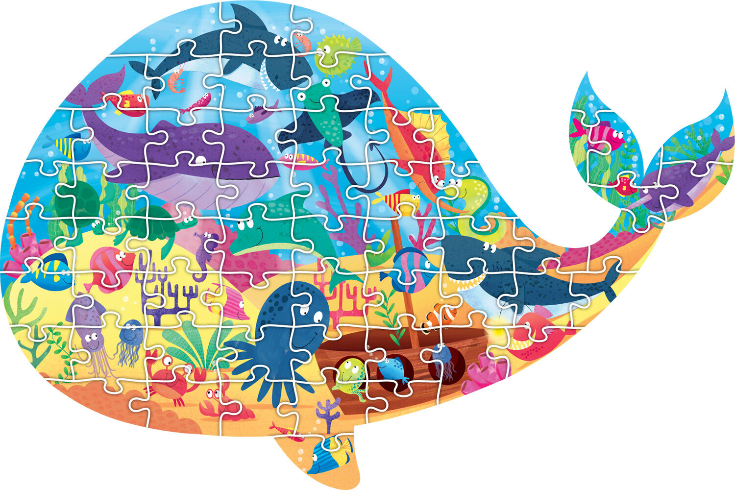 Under the Sea: Whale Shaped Floor Puzzle