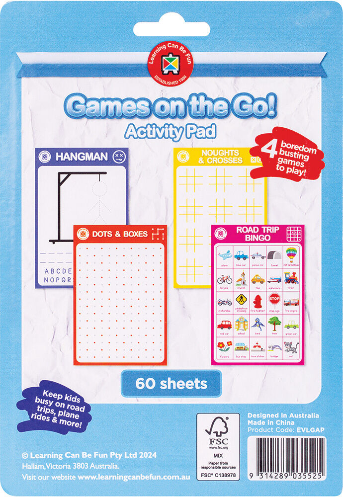 Games on the Go! Activity Pad