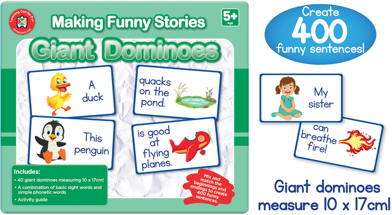Making Funny Stories Giant Dominoes