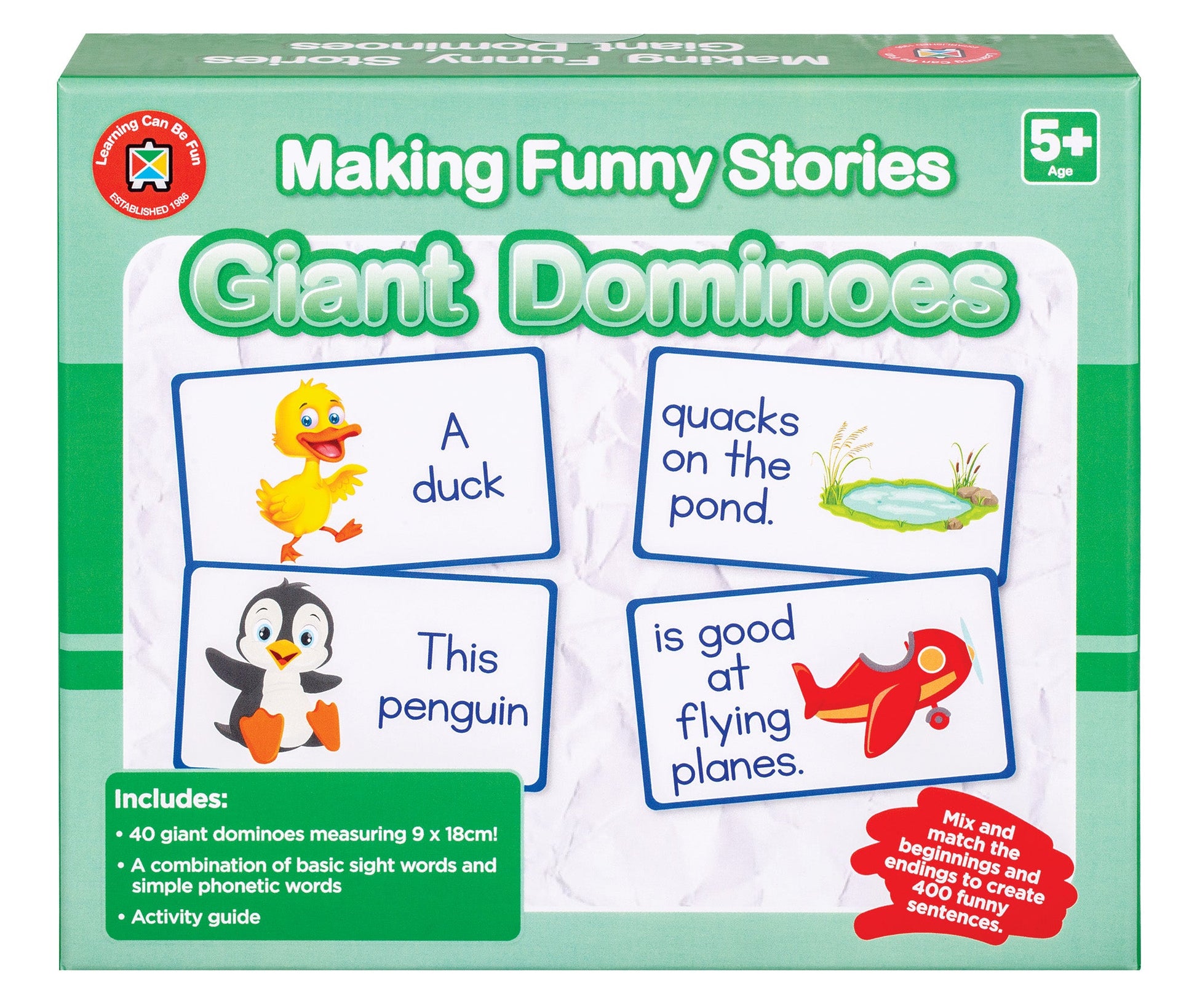 Making Funny Stories Giant Dominoes