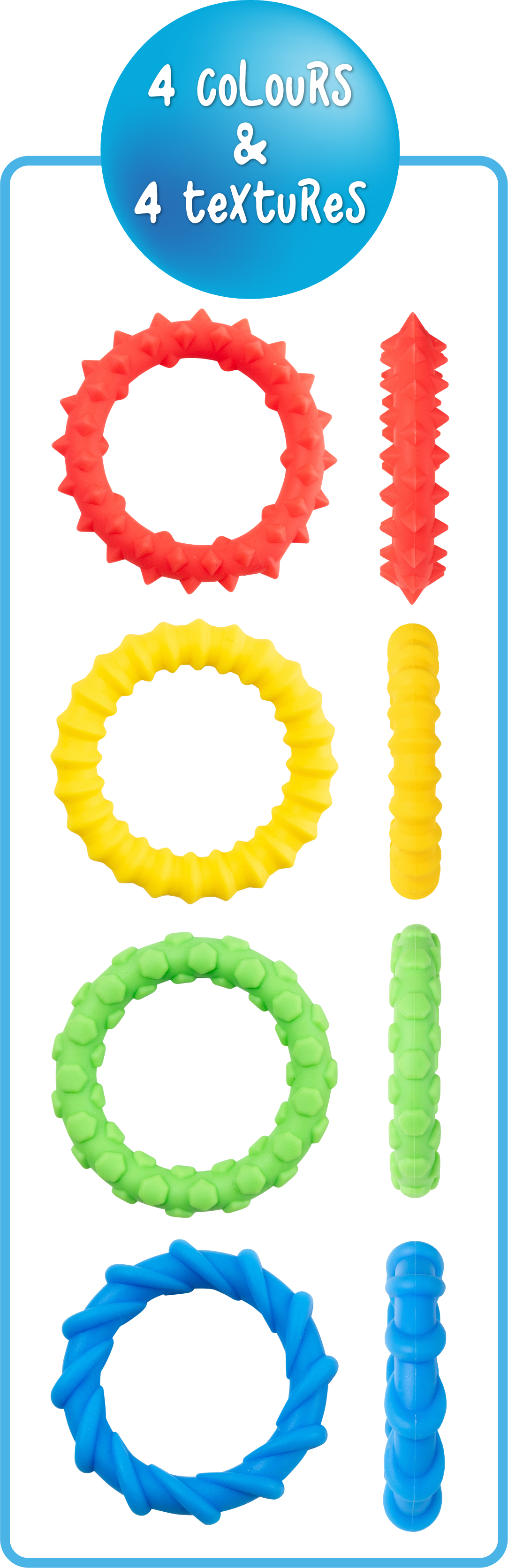 Textured Fidget Bracelets Set