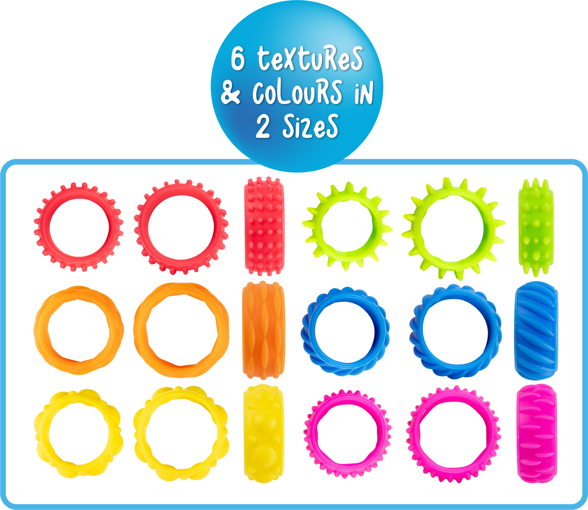 Textured Fidget Rings Set