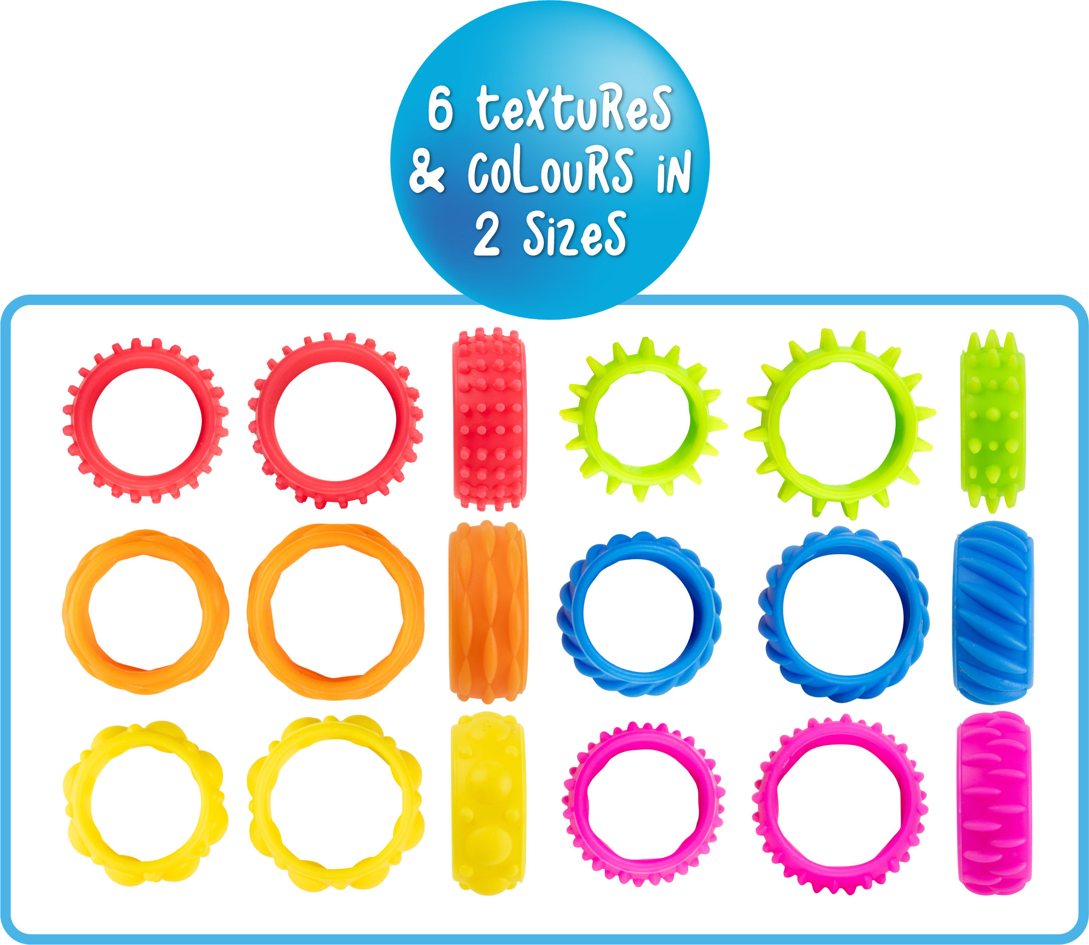 Textured Fidget Rings Set