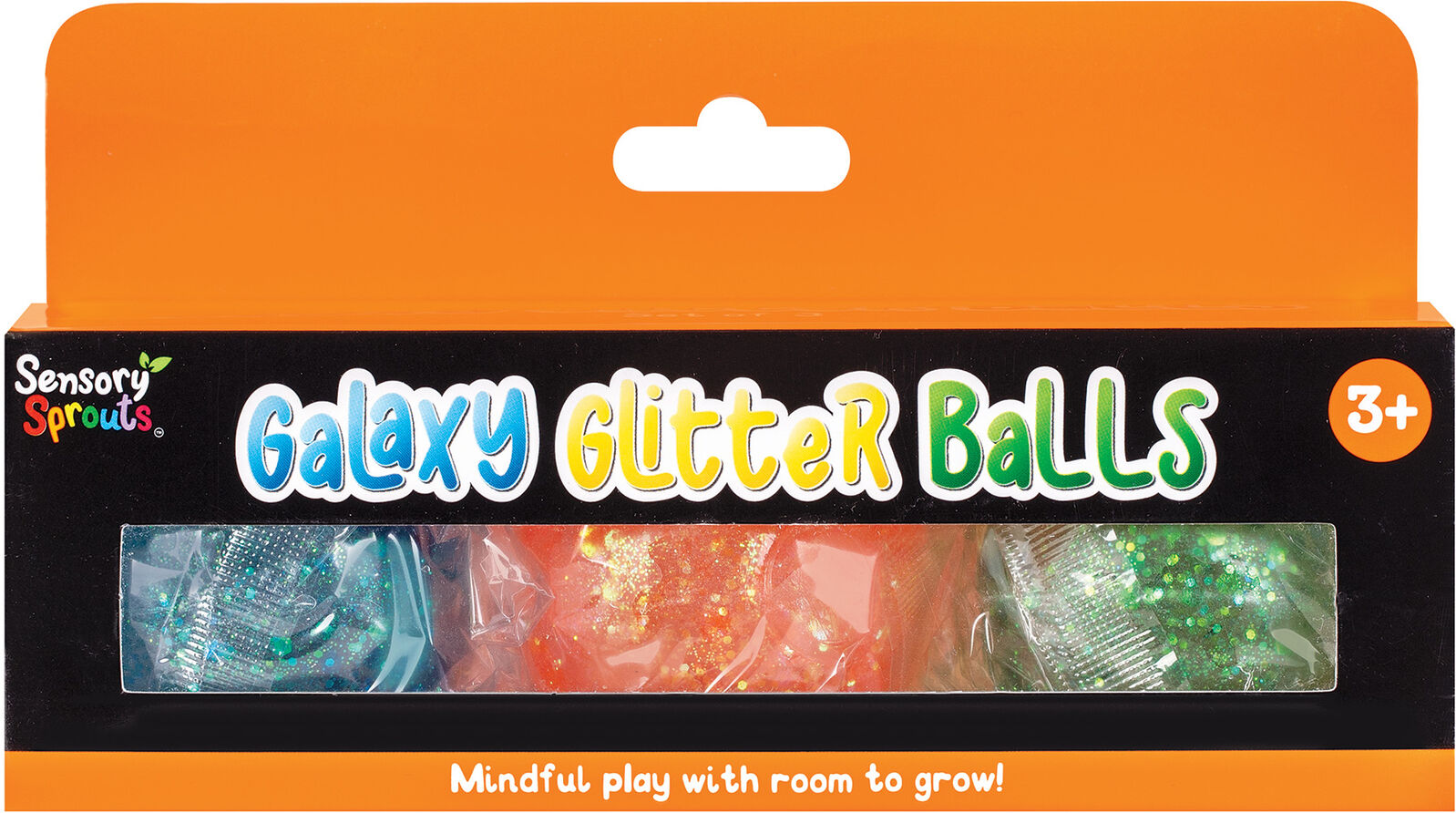 Galaxy Glitter Balls - Blue, Orange & Green
