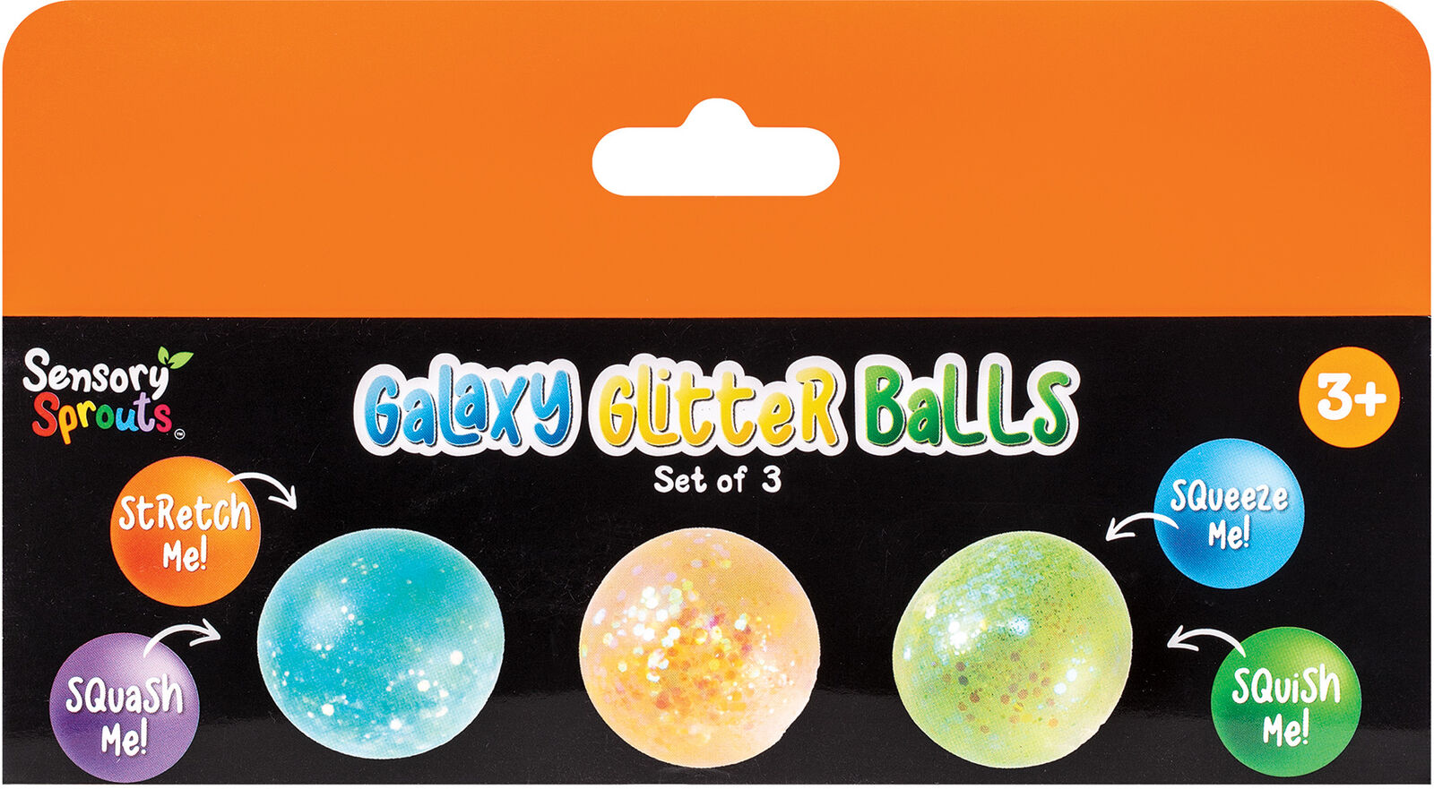 Galaxy Glitter Balls - Blue, Orange & Green
