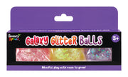Galaxy Glitter Balls - Pink, Yellow & Purple